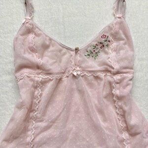 Y2K Victoria’s Secret Angel Mesh Lace Cami Size: Medium